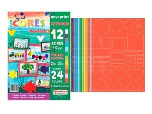 Bloco Eco Cores Multiformas 1 110g 24 Folhas