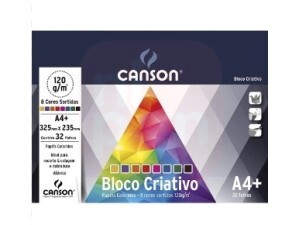 BLOCO A4 CRIATIVO CARDS 120G 32 FLS
